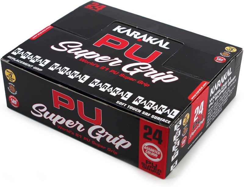 Karakal Multi Colour PU Super Replacement Grip (24 Pack) - Image 2